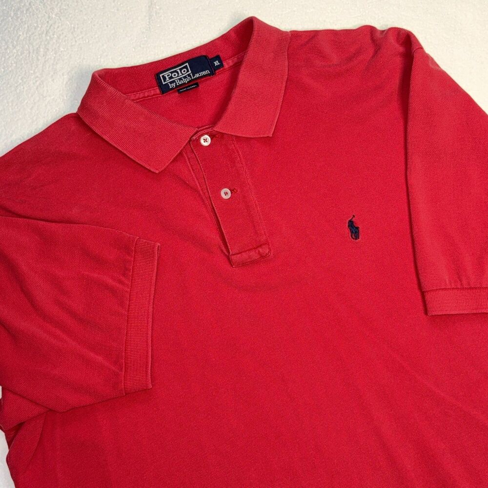 Polo Ralph Lauren Men's Polo Shirt Soft Custom Fit Deep Coral Short Sleeve Sz XL